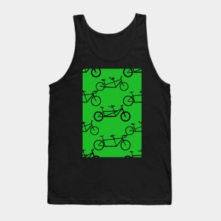 Tandem types pattern - black on green Tank Top